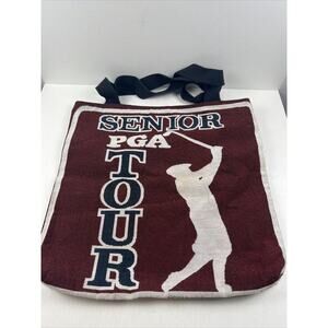 Vintage Senior‎ PGA Tour Carry Shoulder Tote Bag W Pockets Inside